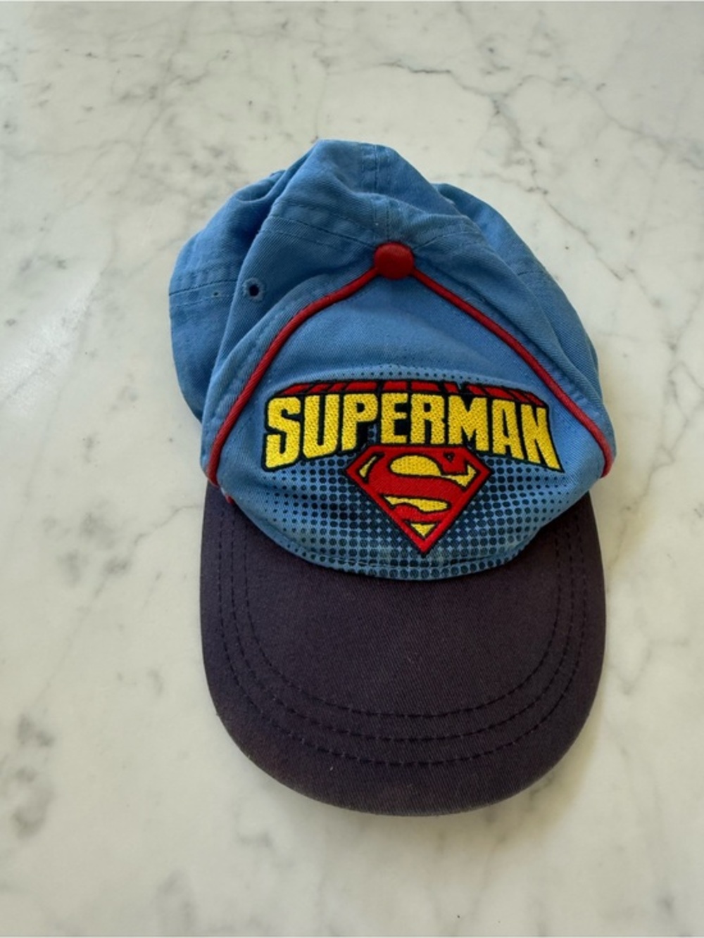Superman DC Comics Kids Adjustable Baseball Hat Blue Red OSFM Super Hero Cap
